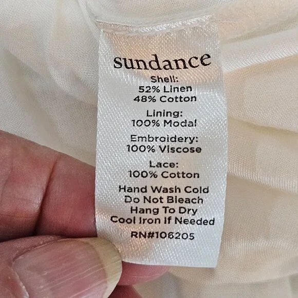 NWT Sundance ALTAI Blouse Small White Eyelet Lace Embroidered Boho Feminine SS - Picture 11 of 13